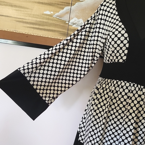 Polka Dot Tunic by j.t.b. black and white women's medium - Picture 2 of 6